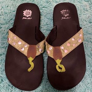 Yellow Box Flip Flops